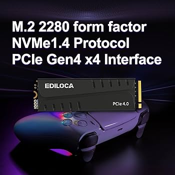 Ediloca EN855 Internal Gaming SSD with Heatsink 4TB PCIe